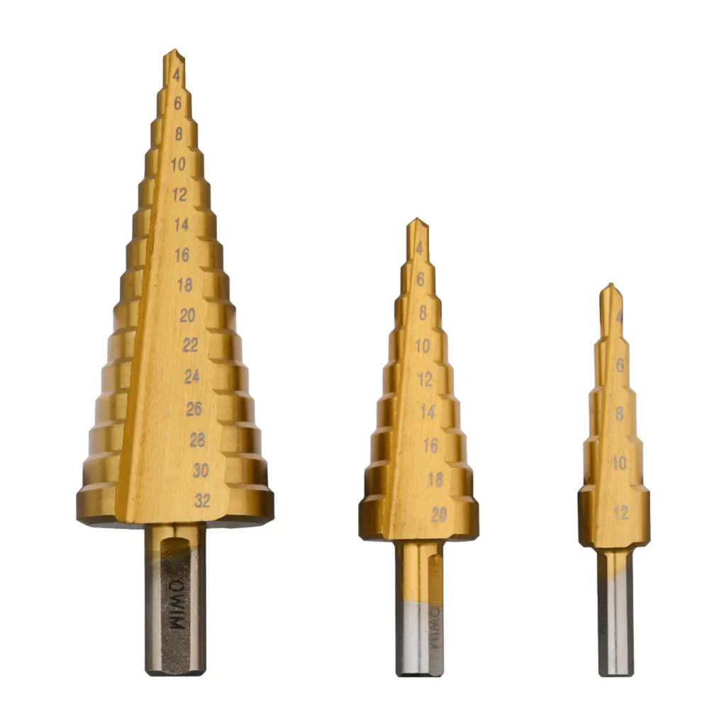 Step Drill Bits - Set of 3