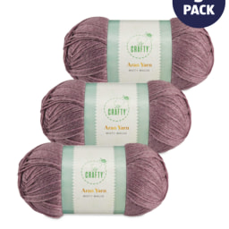 Misty Mauve Aran Yarn 3 Pack