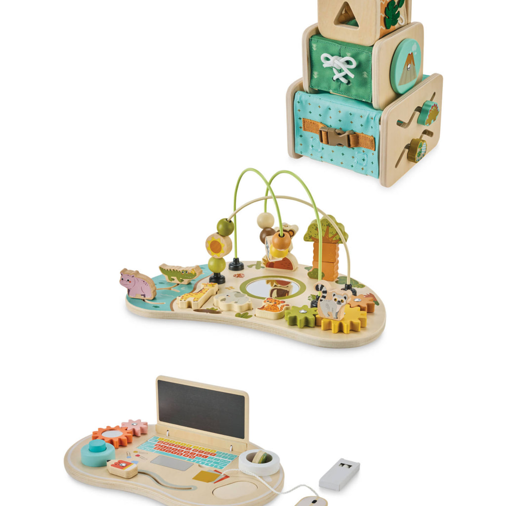 Wooden Play Cubes/Activity Board