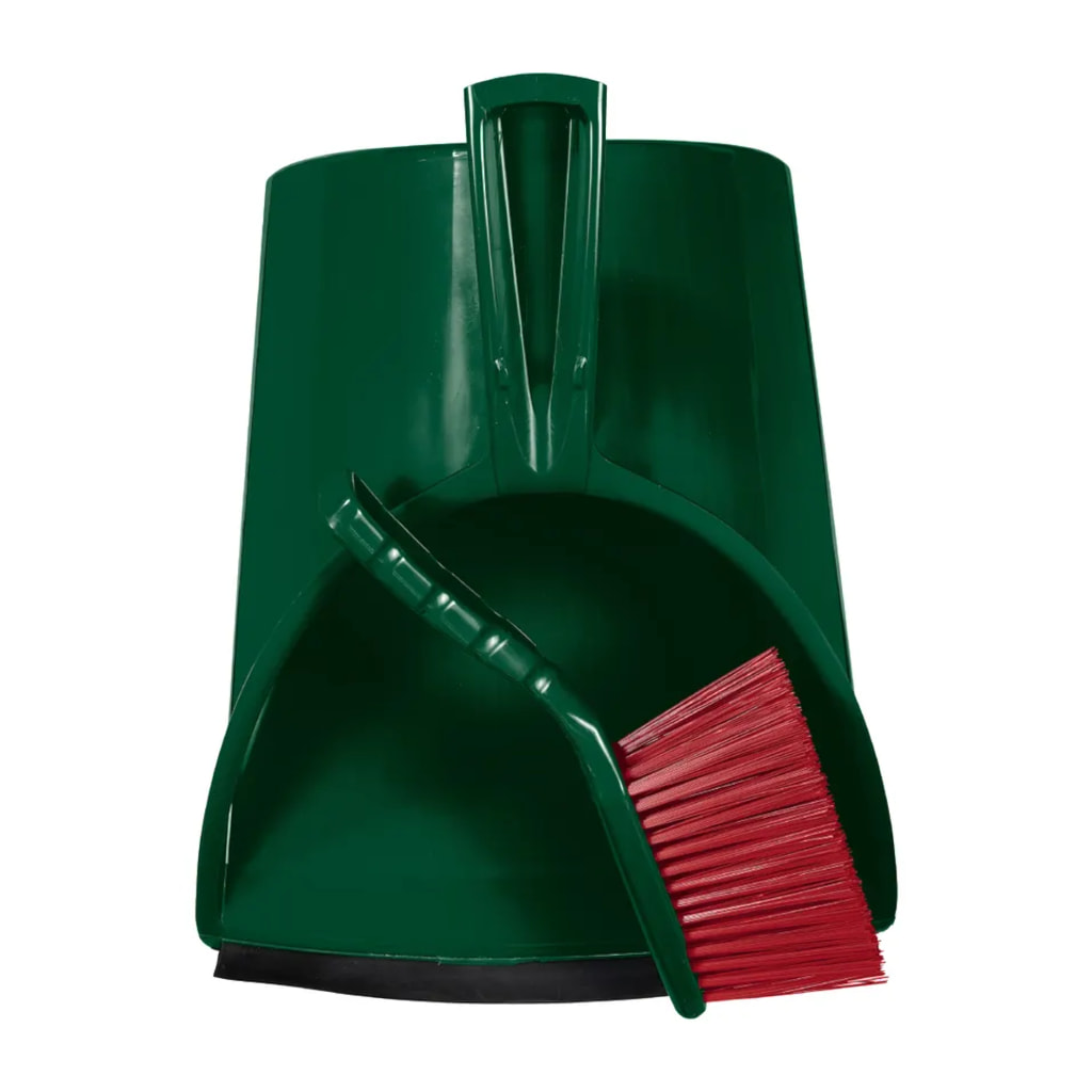 Outdoor Enclosed Dustpan and Brush - 2 Piece Set