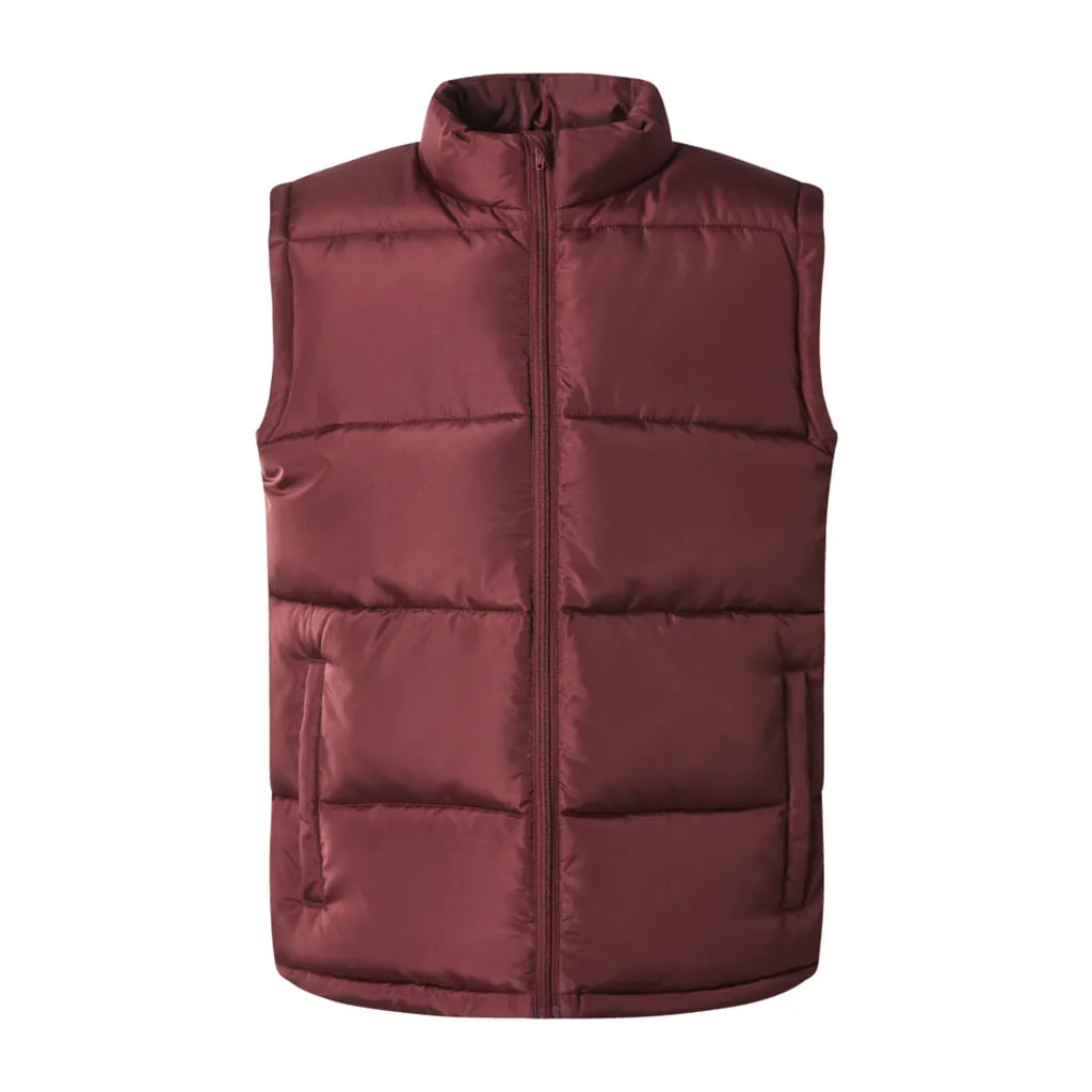 Men’s Burgundy Padded Gilet