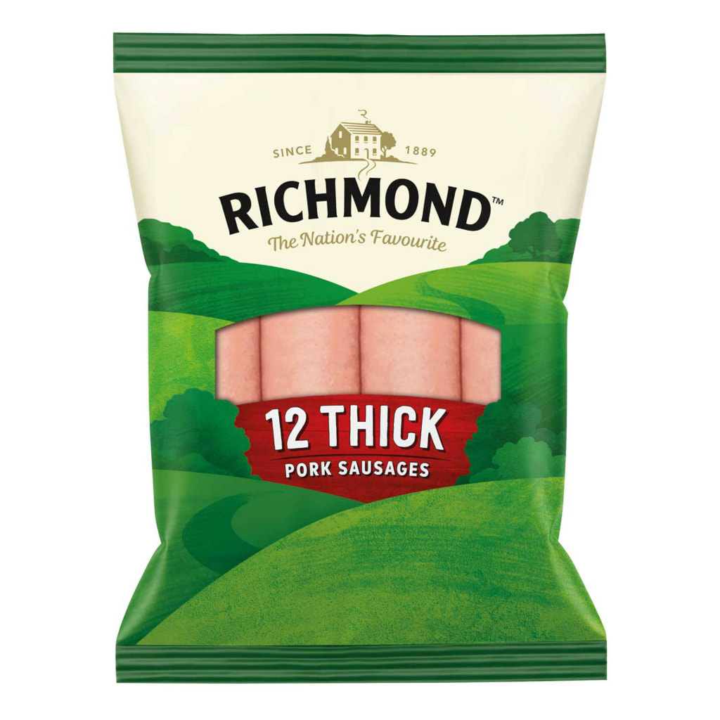 12 Richmond Thick Pork Sausages