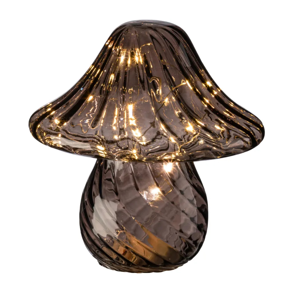 Grey Toadstool LED Decoration