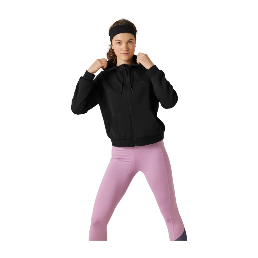Ladies’ Black Zip-Up Hoodie