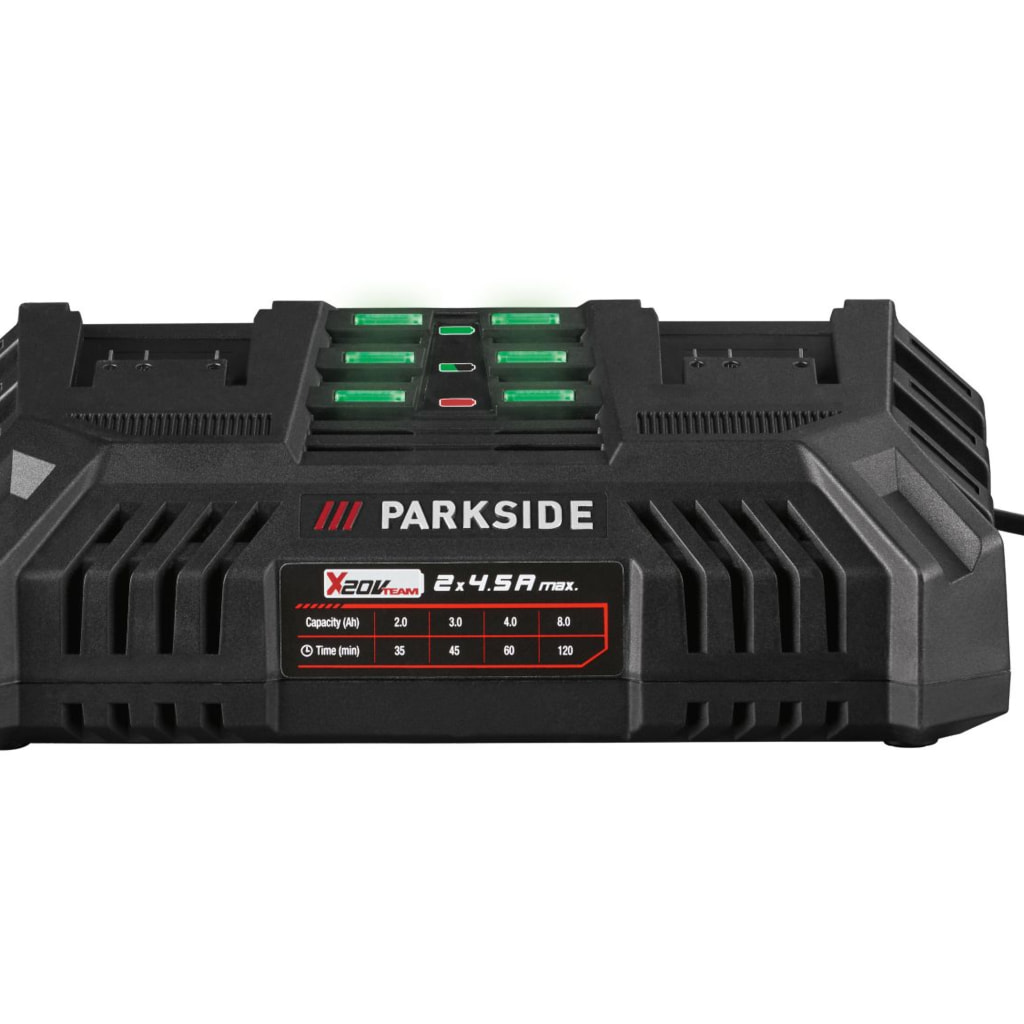 Parkside 20V Dual Battery Charger 2x 4.5A
