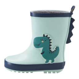 Kids’ Green Wellington Boots With Dinosaur Design