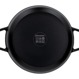 5.6L Cast Iron Casserole Dish - Black