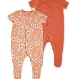 Baby Orange Sleepsuits 2 Pack