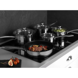 Stainless Steel Pan Set - 8 Pieces