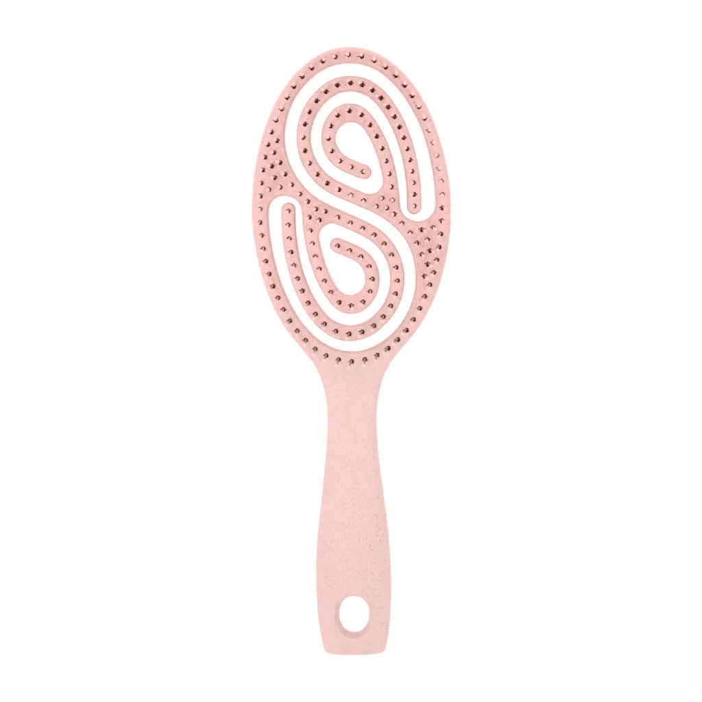 Pink Straw Hairbrush