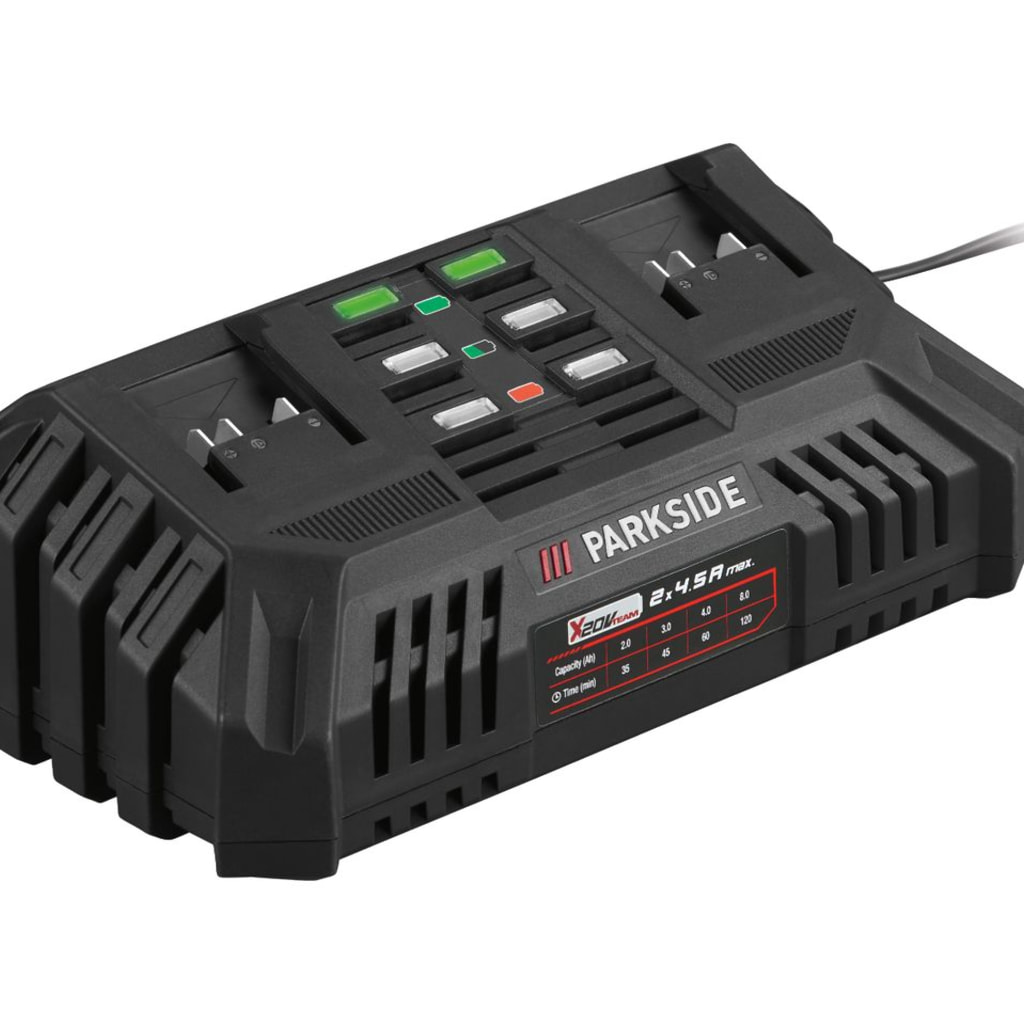 PARKSIDE - 20V, 2x 4.5A Dual Battery Charger
