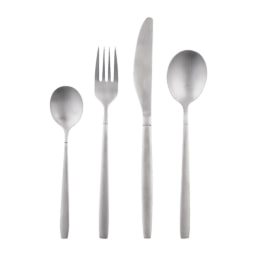 Ernesto Brushed Finish Stainless Steel Cutlery Set - 16 piece set