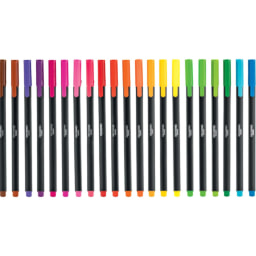 Crelando Brush Pens/Fineliner Pens - 24 Pack