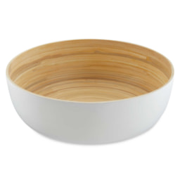 White Flat Bamboo Bowl