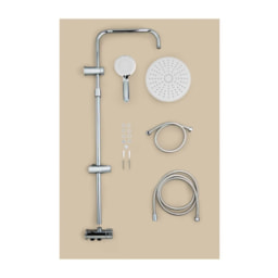 Chrome-Plated Shower Riser Kit