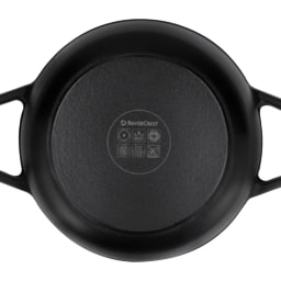2.8L Cast Iron Casserole Dish - Black