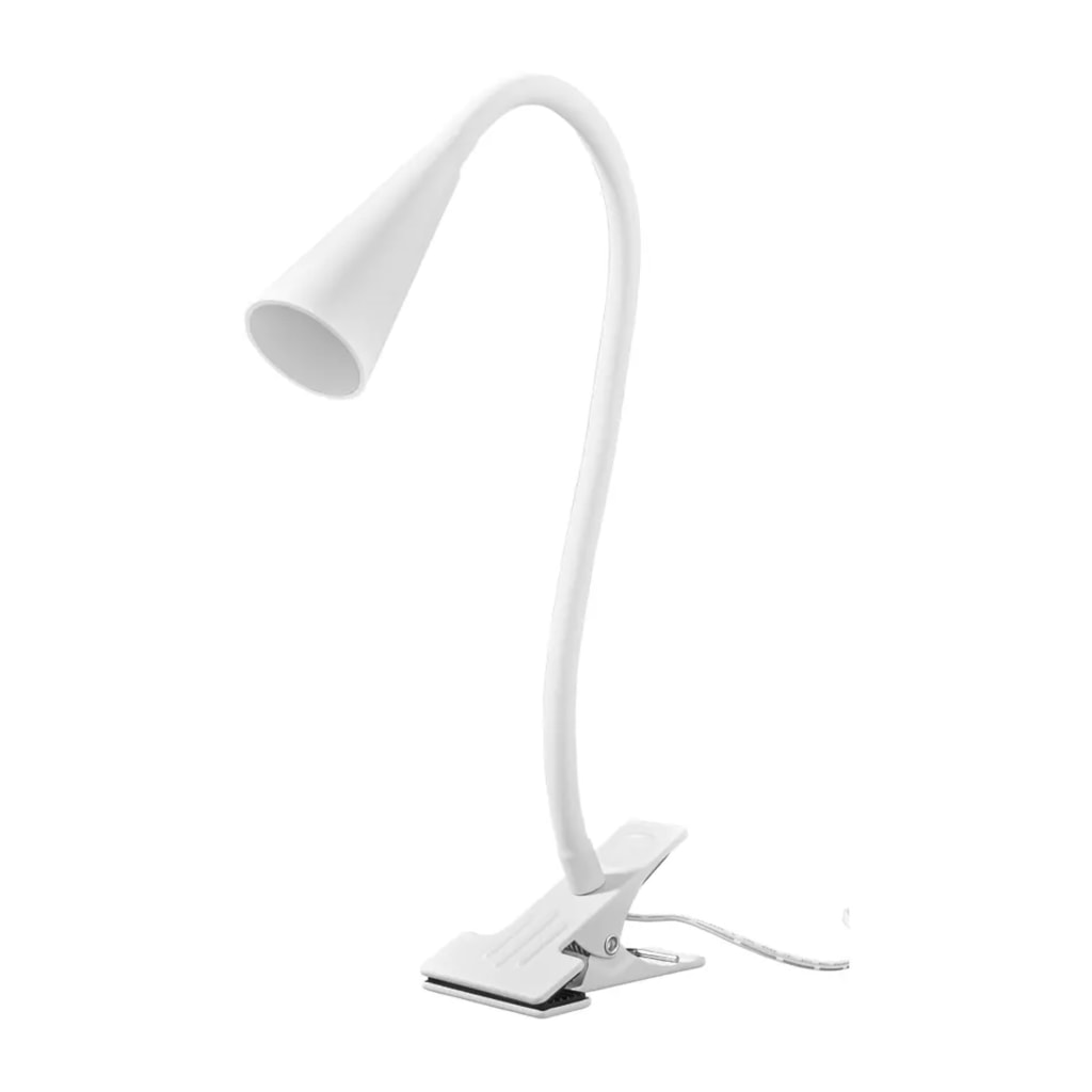 White LED Lamp With Clip