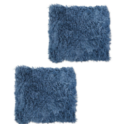 Blue Plush Cushions 2 Pack