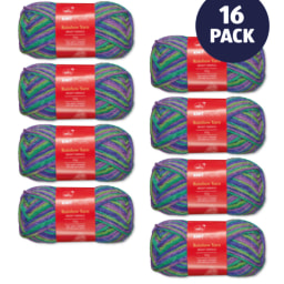 Bright Emerald Rainbow Yarn 16 Pack