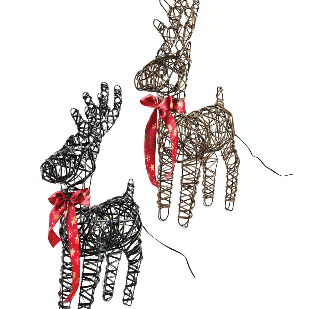 LED Small Rattan Reindeer