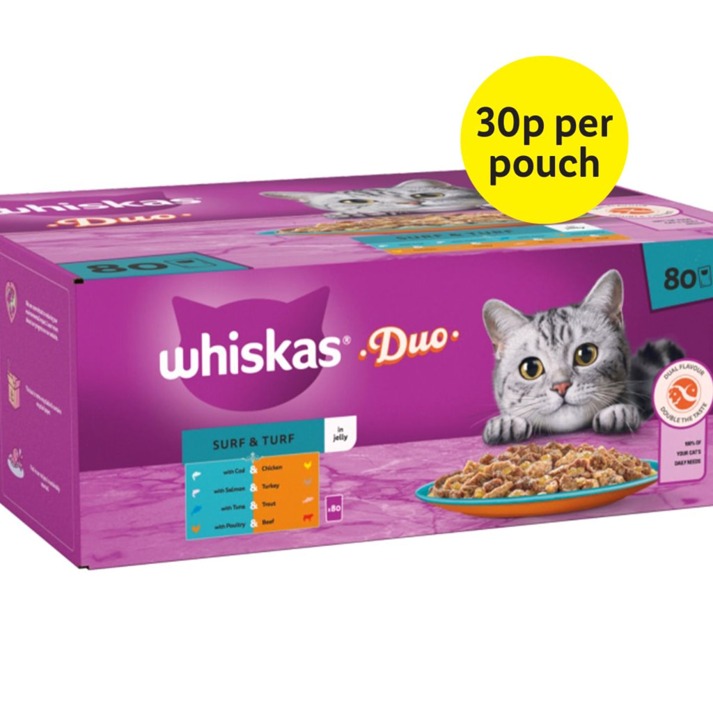 Whiskas Duo 80 Cat Food Pouches