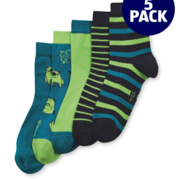 Kids' 5 Pack Monster Socks