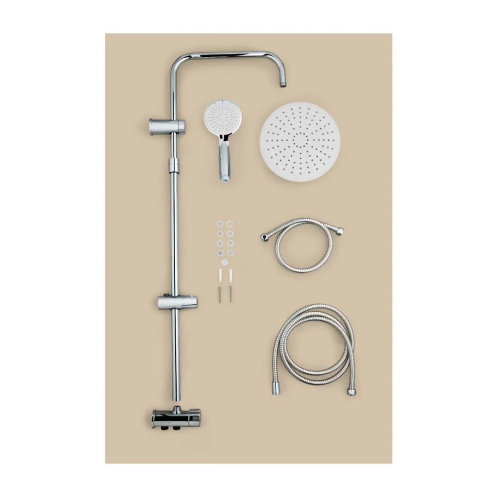 Chrome-Plated Shower Riser Kit