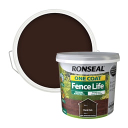 Ronseal 5L One Coat Fence Life - Dark Oak