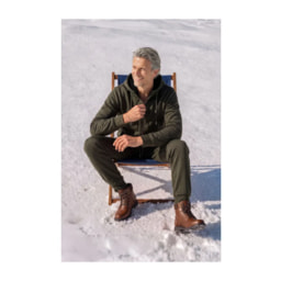Men’s Dark Green Zip-Up Hoodie