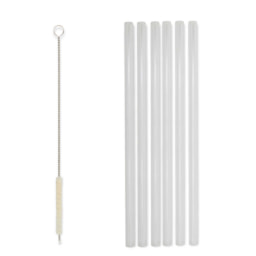 Clear Straight Glass Reusable Straws