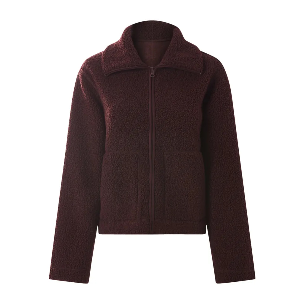 Ladies’ Brown Teddy Fleece Jacket