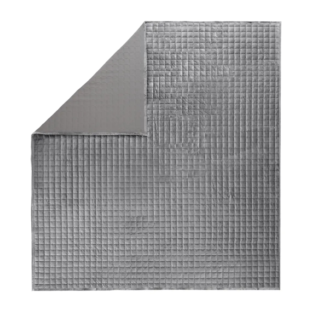 Grey Velour Bedspread