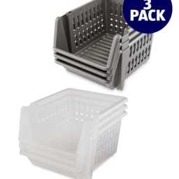 3 Pack Stackable Baskets