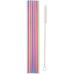 Iridescent Straight Straws 6 Pack
