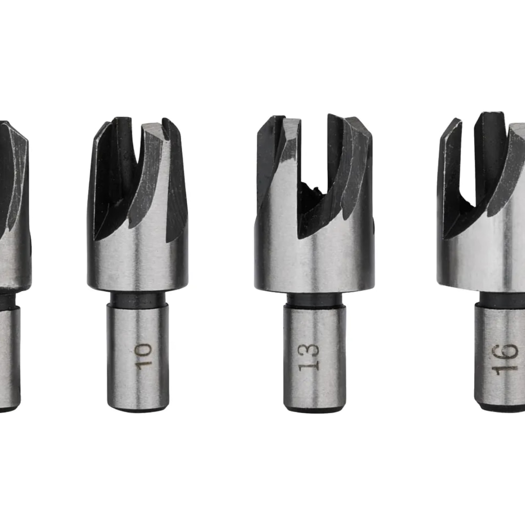Plug and Dowel Cutter Bits - Set of 4