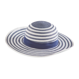 Adult's Blue Striped Beach Hat