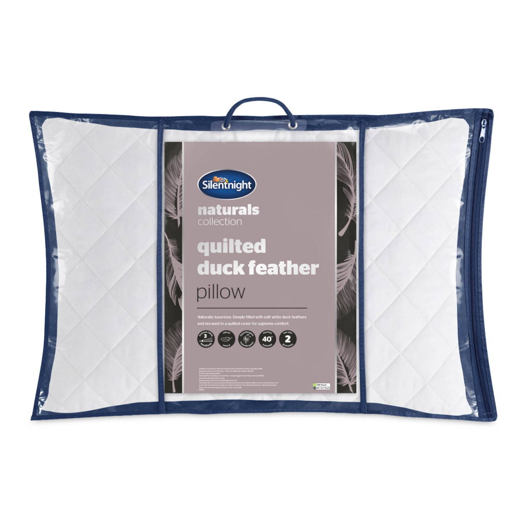 Quilted Duck Feather Pillow