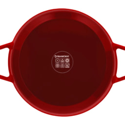 5.6L Cast Iron Casserole Dish - Red