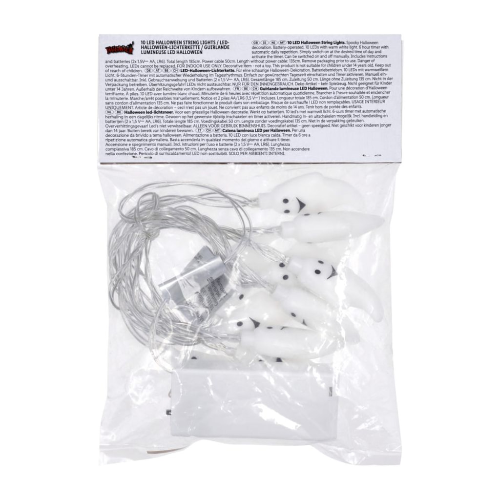 10 LED Halloween Ghost String Lights