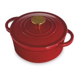 Red 20cm Cast Iron Casserole Dish