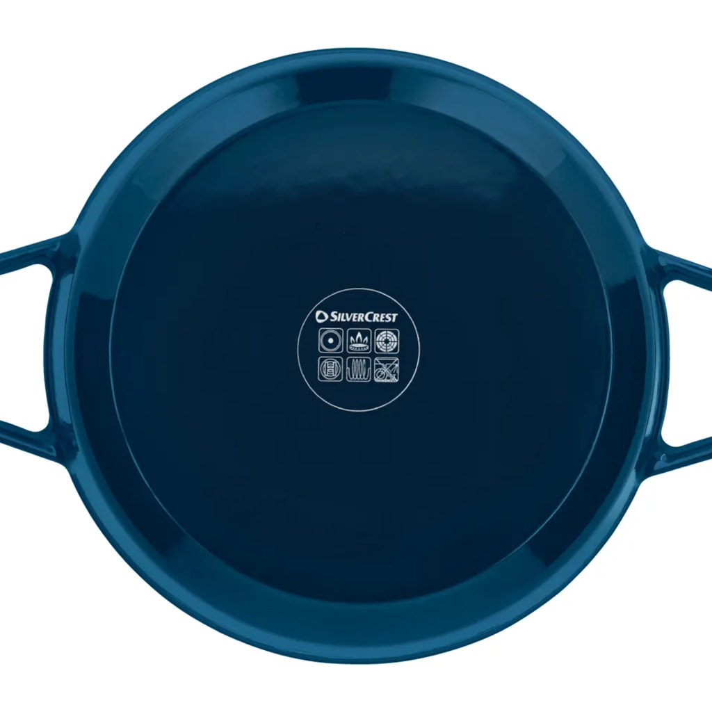 5.6L Cast Iron Casserole Dish - Dark Blue