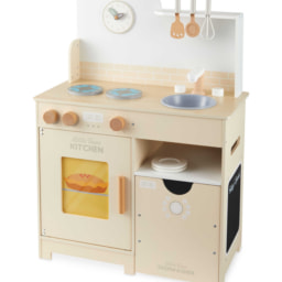 Little Town Wooden Cream Toy Kitchen