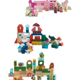 Little Town Wooden Building Blocks