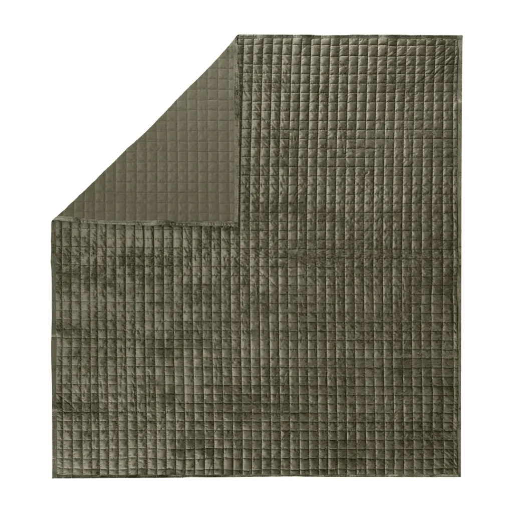Green Velour Bedspread