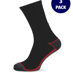 Men's Workwear Black & Red Socks