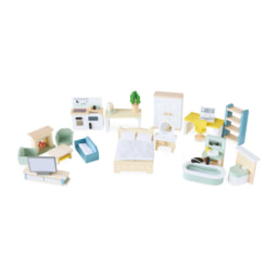 Little Town Wooden Dolls Indoor Set