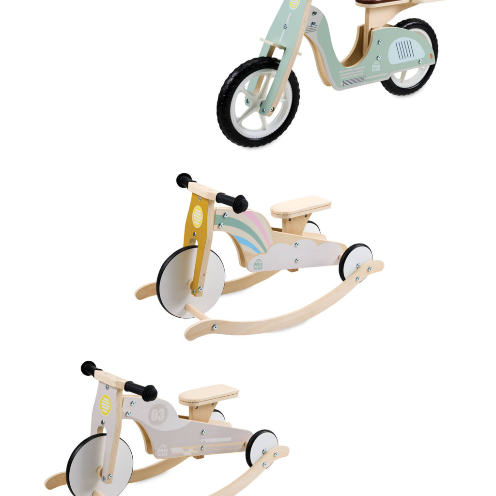 Wooden Vespa Bike/2-in-1 Rocker & Trike