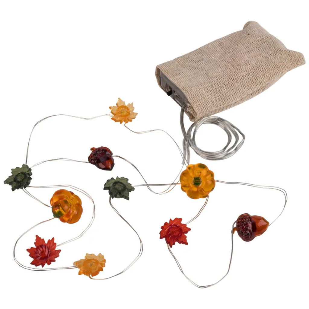 Autumn-Themed LED String Lights