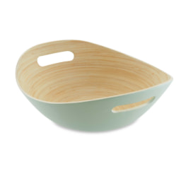 Mint Oval Bamboo Bowl