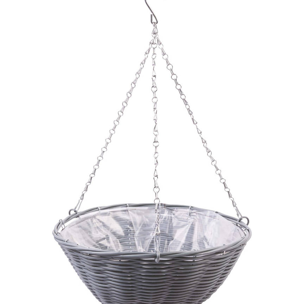Faux Rattan Hanging Baskets